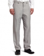 Haggar Men's Cool 18 Solid Gabardine Plain Front Pant