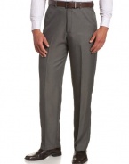 Haggar Men's Cool 18 Heather Gabardine Flat Front Pant