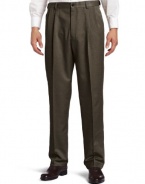 Haggar Men's Cool 18 Gabardine Classic Fit Pleat Front Pant