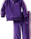 Puma - Kids Baby-Girls Infant Promo Velour Track Suit, Princess Purple, 12 Months