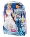 One of Disney's most captivating romances comes to life with this wedding-themed gift set. Wearing a long veil and carrying a bouquet of white flowers, Cinderella as bride is ready to start her happily ever after with the dashing Prince Charming, who is dressed for the occasion in elegant wedding attire.