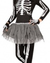 Living Fiction Punk Rockin Skeleton Girl Costume White Black Large