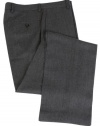 Calvin Klein Mens Flat Front Medium Gray Flannel Wool Dress Pants