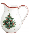 Play up the fun with this Toy's Delight creamer from Villeroy & Boch. Fine porcelain trimmed with a beautiful tree and twinkling gold stars creates a magical holiday setting.