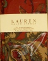 Lauren Ralph Lauren Hadley Floral Print Table Linens / Napkins 20 X 20 Inches Set of 4 Dinner Napkins Holiday Fall Burnt Orange Green Brown Black Tan