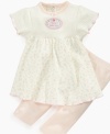 Style her sweetly in this floral tunic and ribbed legging set from Bon Bebe.