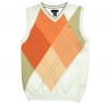 Sean John Argyle Sweater Vest White L