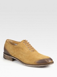 Superb craftsmanship and attention to detail is exuded in this derby style lace-up, expertly crafted in smooth and textured leather.Leather upperLeather liningPadded insoleLeather soleMade in Italy