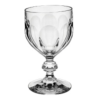 From one of Europe's premier sources for porcelain and crystal comes the timeless beauty of Bernadotte - heavy crystal glassware with short, faceted stems. Shown from left to right - Bernadotte goblet , Bernadotte flute , Bernadotte wine . Also available (but not pictured) high ball, double old fashioned, and goblet.