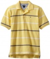 Tommy Hilfiger Boys 8-20 Short Sleeve Adriel Polo, Pale Banana, Medium