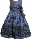 Bonnie Jean Girls 2-6X Shantung Dress, Blue, 5