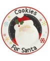 As you continue the tradition of leaving cookies and milk for Santa Claus on Christmas Eve, do it in great holiday style with this adorable Christmas Cut-Outs cookie plate by Oneida.