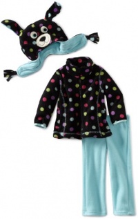 Nannette Baby-Girls Infant 3 Piece Dotted Cat Jacket Set, Aqua/Turquoise, 18 Months