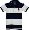 Polo Ralph Lauren Baby Boy's Striped Big Pony Polo (18 Month, Cream)