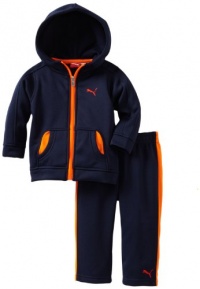 Puma - Kids Baby-boys Infant Pieced Fleece Set, Navy, 18 Months