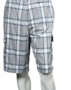 American Rag Plaids (Large) Grey and blue Cargo Shorts