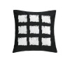 Echo Brushstroke 18 by 18-Inch Polyester Fill Pillow, Black