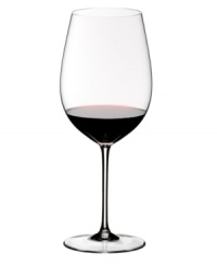 Savor the great wines of Bordeaux with the Sommeliers Grand Cru wine glass from Riedel. A vast bowl brings the complex flavor, layered bouquet and velvety texture that characterize varietals from the region for a memorable drinking experience.