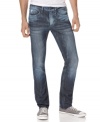 Give your everyday blues a dose of rock-n-roll toughness with this distressed skinny style from Buffalo David Bitton.