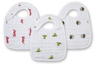 aden + anais 3 Count 100% Cotton Muslin Snap Bib, Mod About Baby