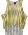 Ella Moss Girls 7-16 Wren Tank Top, Lemon, 10