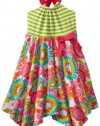 Bonnie Jean Girls 7-16 Hankyhem Print Sundress, Green, 10