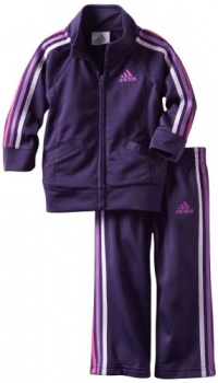 Adidas Baby-girls Infant ITG Iconic Tricot Set, Dark Violet, 18 Months