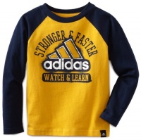 Adidas Boys 2-7 Watch And Learn Tee, Yellow, 7X