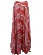 Alice + Olivia Womens Pleated Print Long Maxi Skirt