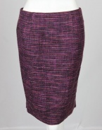 Charter Club Petite Magenta Purple Flight Of Fancy Tweed Pencil Skirt 6P