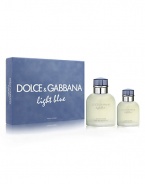 Dolce & Gabbana Light Blue Pour Homme is a tribute to the sea and sensuality of the Mediterranean - a destination that is the perfect playground for seduction. Experience the essence of an Italian summer with top notes of juniper, bergamot, frozen grapefruit and Sicilian mandarin. The heart captures the radiance of living with Sichuan pepper, rosemary and rosewood. It embraces a masculine base of incense, muskwood and oak. Set contains 4.2 oz. Eau de Toilette and 1.3 oz. Eau de Toilette.