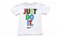 Nike Just Do It Boy's White Cotton T-Shirt (5)