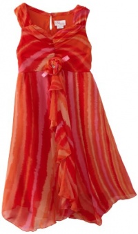 Bloome Girls 7-16 Sleeveless Tie-Dye Dress, Pink/Orange, 16