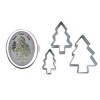 Dress My Cupcake DMC41CC1981 Tree 3-Piece Cookie Cutter Set in Tin Box