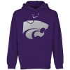 Nike Kansas State Wildcats Purple Classic Logo Pullover Hoodie Sweatshirt (Small)