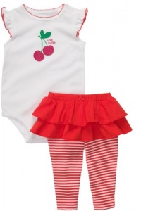 Carters Little Cutie Cherry Tutu Legging Set RED 18 Mo