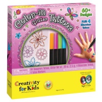 Color-in Glitter Tattoos