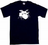 Drum Set Logo Drumset Kids T Shirt In 5 Colors 5/6T-Black