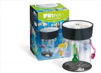 Filtrete 4-Bottle Water Station with Multicolored Bottle Tops, Black