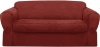 Maytex Piped Suede 2-Piece Slipcover Sofa, Red