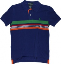 Polo Ralph Lauren Classic-Fit Striped Mesh Polo (2/2T, Blue Streak)