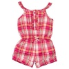 OshKosh B'Gosh Ruffled Shortalls - Pink Plaid