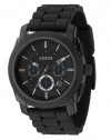 Fossil FS4487 Mens Black Dial Black silicone Watch