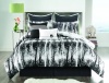 Sunset and Vine Woodland 8-Piece Queen Comforter Set, Black/White