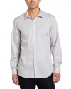 Calvin Klein Sportswear Men's Slim Long Sleeve Yarn Dye Micro Check Dobby