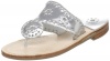 Jack Rogers Hamptons Thong Sandal (Toddler/Little Kid/Big Kid),Silver,10 M US Toddler