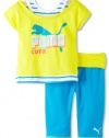 Puma - Kids Baby-Girls Infant Cutie Capri Set, Yellow, 12