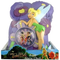 Disney Fairies Tinkerbell Bank and Alarm Clock