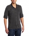 ck one Men's Long Sleeve Button Front Shirt