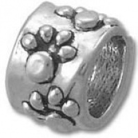 Dog Paw Print Solid 925 Sterling Silver Bead fits European Charm Bracelet